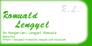 romuald lengyel business card